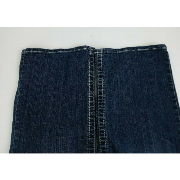 ANA Distressed Whiskered Thick Stitched Dark Wash Jeans Size 14S - Picture 7 of 10